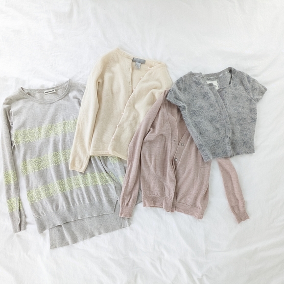 McDuff Ivory Cashmere Cardigan with Pearl Buttons in XS - Picture 8 of 8